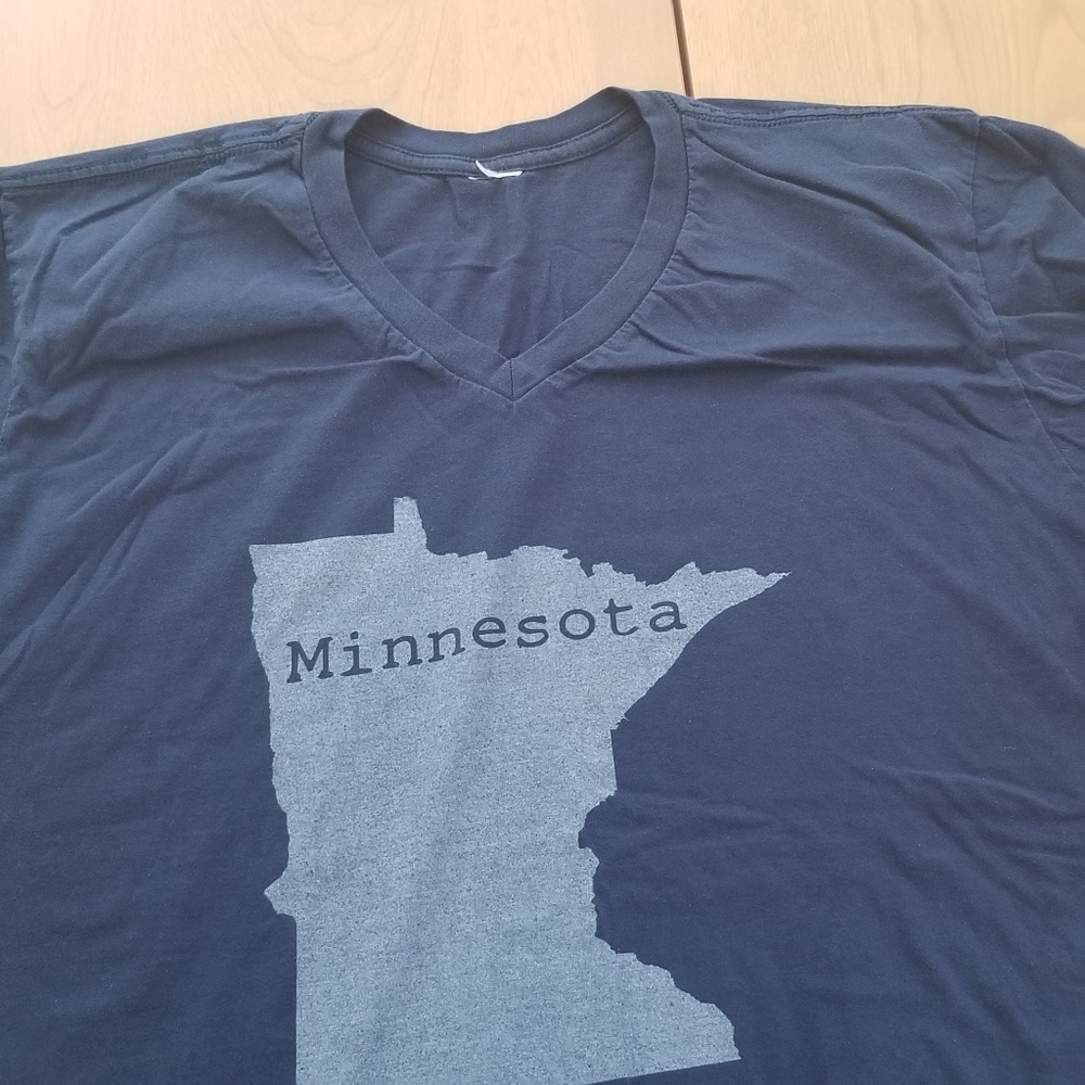 Minnesota Men's V-neck T-shirt Large